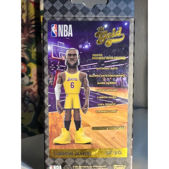 Funko Gold LeBron James Series 1 5” NBA Los Angeles Lakers Figure NIB preowned - Picture 5 of 9